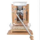 Grain squeezer wall model with aluminium funnel and glass jar