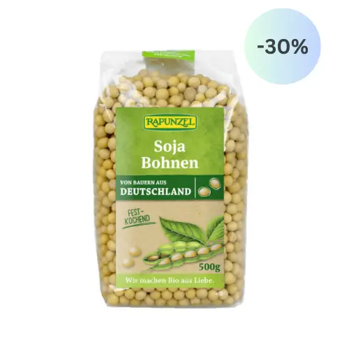 Sojabohnen bio ganz (500g-Beutel)