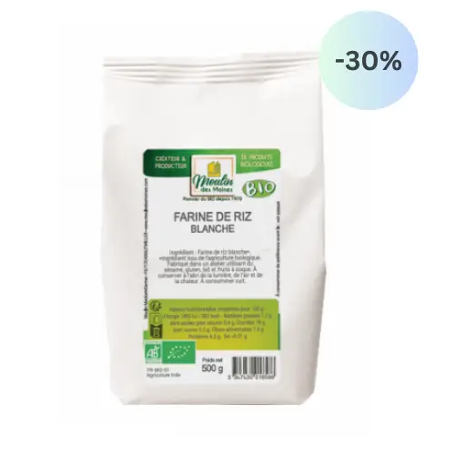 rice flour white organic (500g)